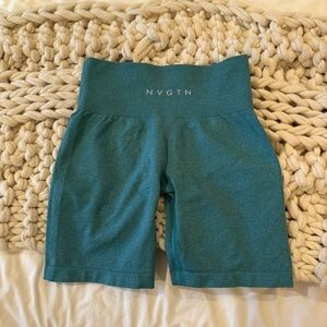 NVGTN High-Rise Teal Bike Shorts